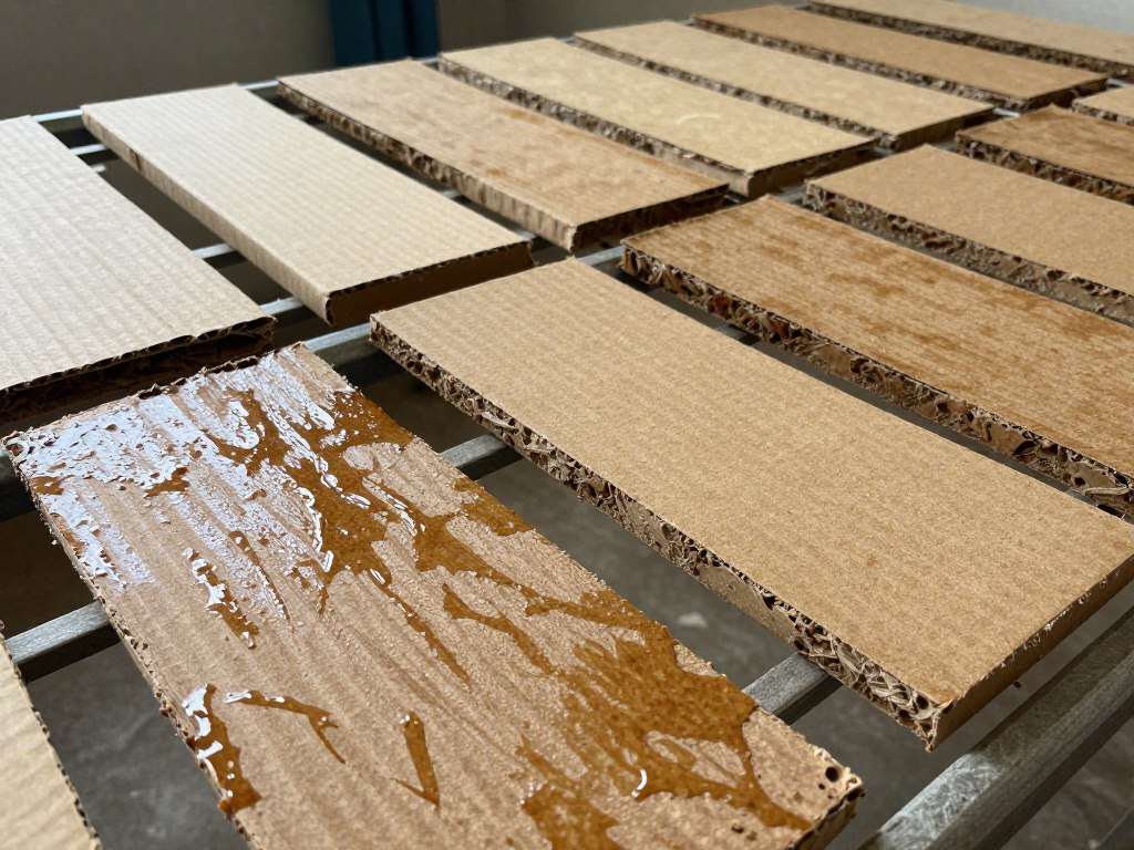 Brykiety z kartonu suszące się na powietrzu w przewiewnym miejscu