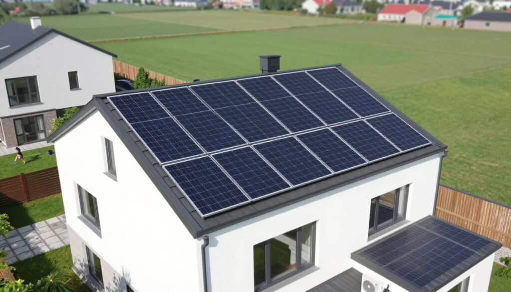 Dom o powierzchni 150m² z instalacją fotowoltaiczną na dachu