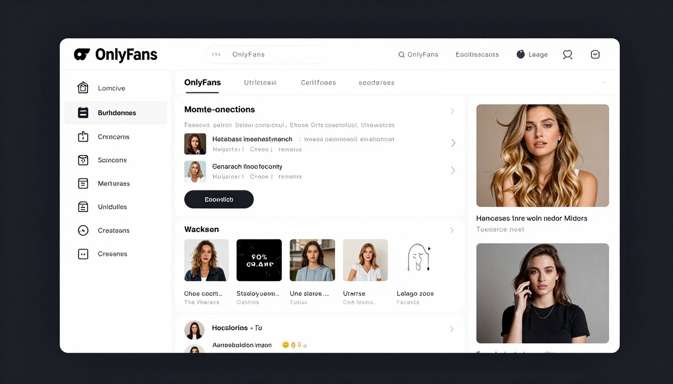 Interfejs platformy OnlyFans z opcjami monetyzacji treści i onlyfans jak zarobić