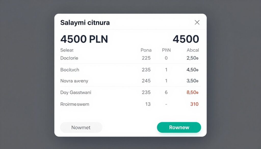 Kalkulator wynagrodzeń dla osób do 26 roku życia - przykładowe obliczenie dla 4500 brutto