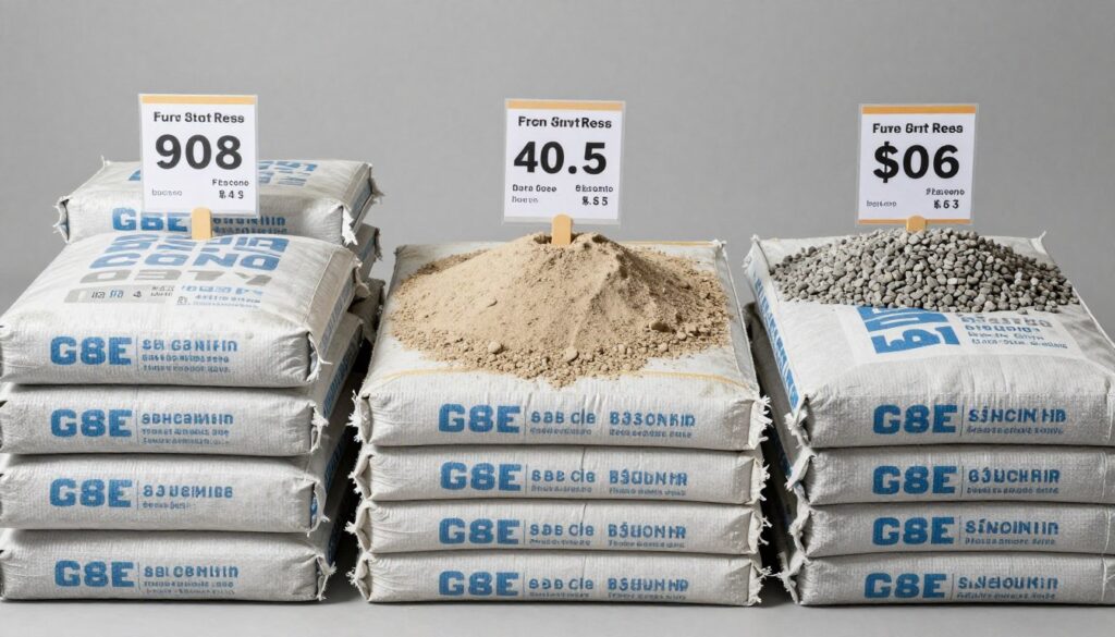 Koszty materiałów do betonu - cement, piasek i żwir