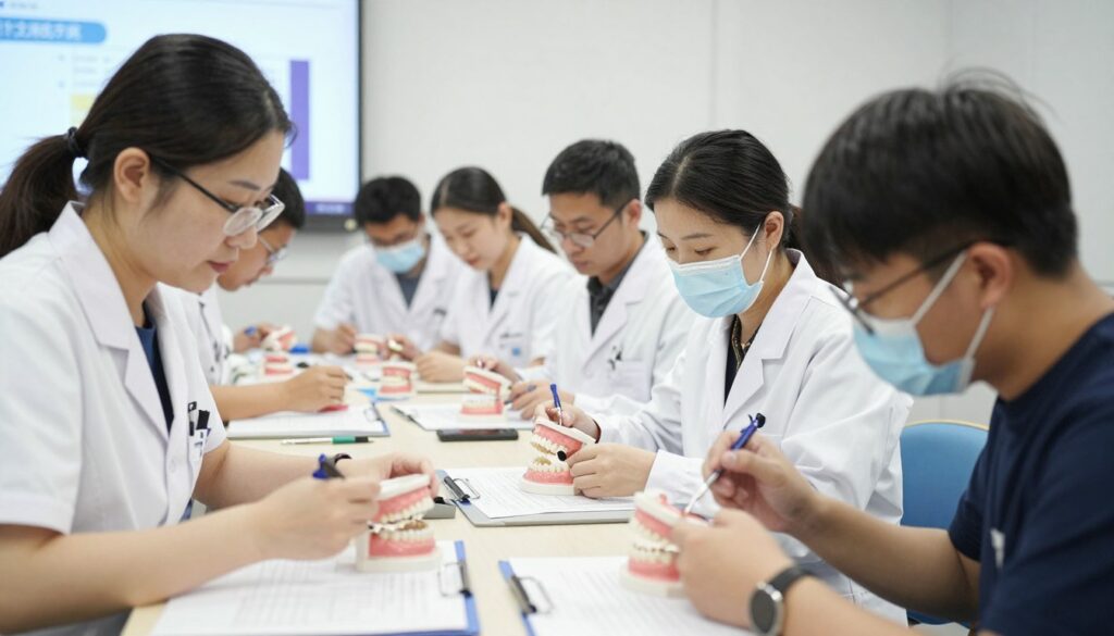 Lekarz dentysta na szkoleniu ortodontycznym