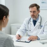 Lekarz orzecznik ZUS badający pacjenta - odmowa świadczenia rehabilitacyjnego i co dalej