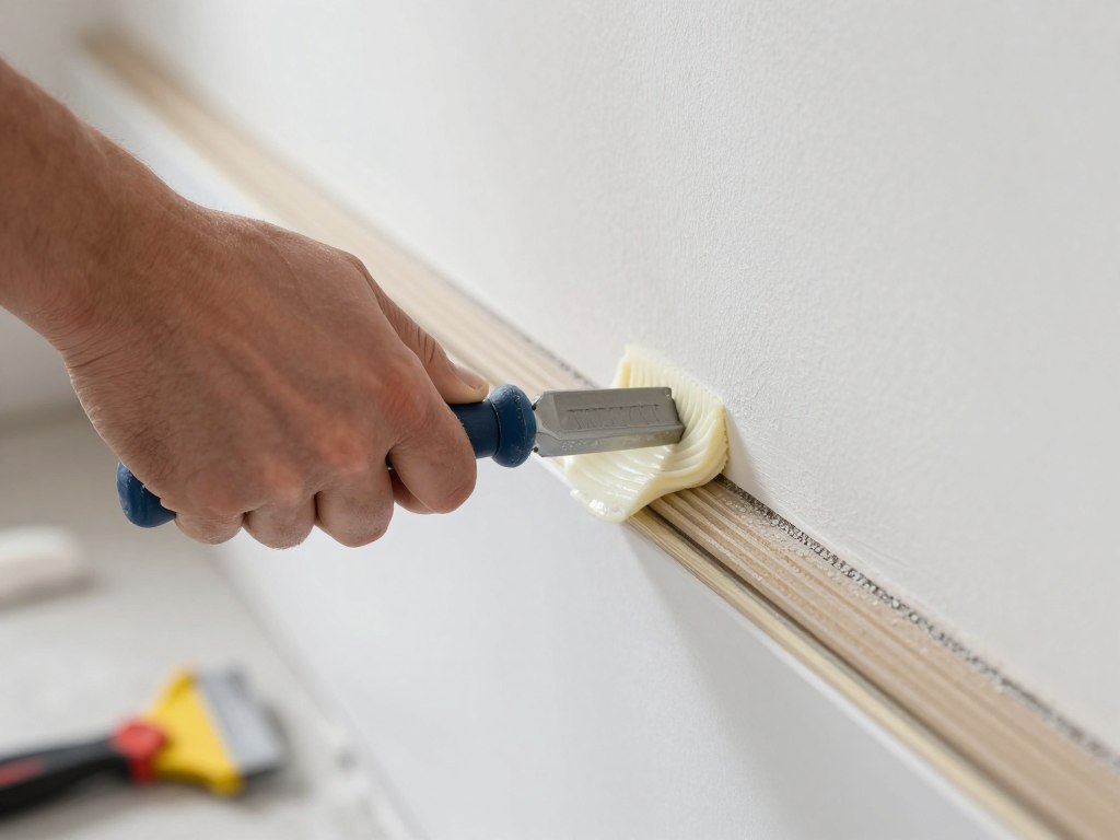 Montaż listew przypodłogowych na klej - proces i efekt końcowy