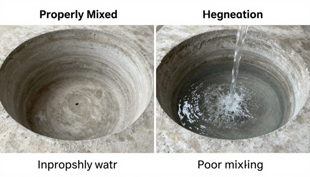 Najczęstsze błędy przy mieszaniu betonu - niewłaściwe proporcje piachu na worek cementu