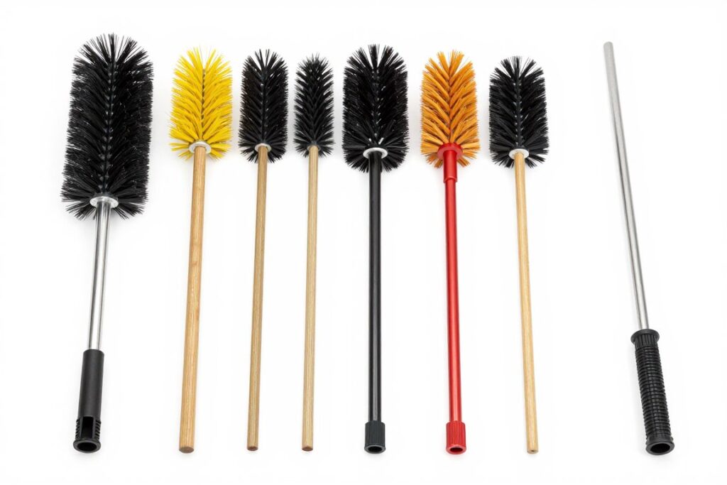 Narzędzia do czyszczenia komina - lanca i szczotki kominowe