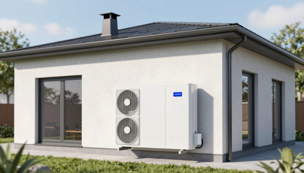 Nowoczesny dom z efektywnym systemem ogrzewania na pellet lub gaz