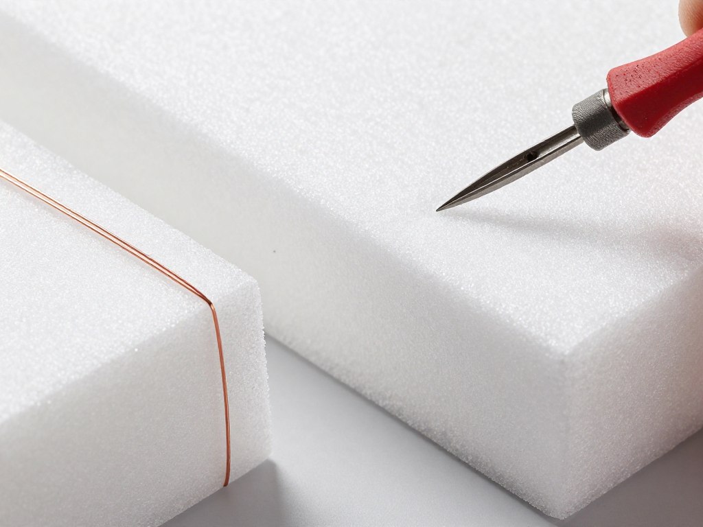 Porównanie efektów cięcia styropianu różnymi alternatywnymi materiałami