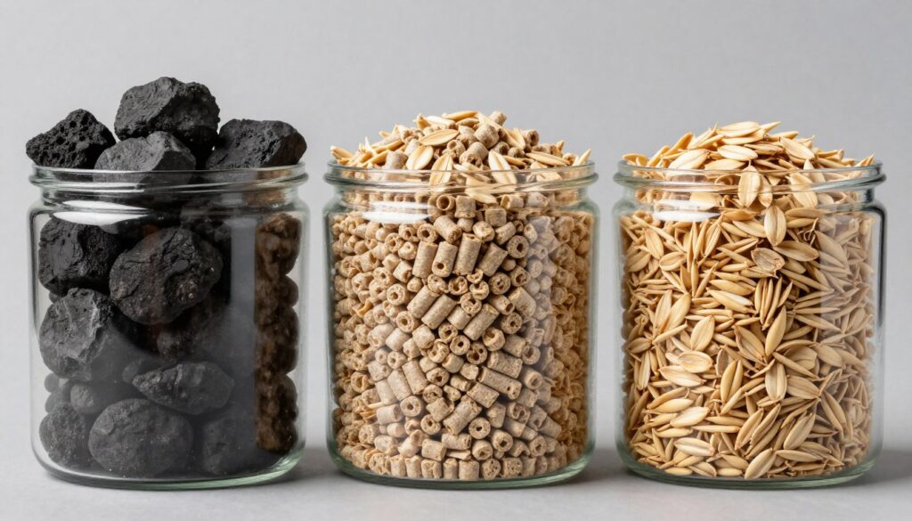 Porównanie różnych paliw: ekogroszek, pellet i owies