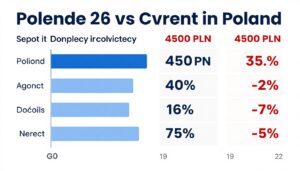 Porównanie wynagrodzenia 4500 brutto ile to netto do 26 roku życia z wynagrodzeniem osoby powyżej 26 lat