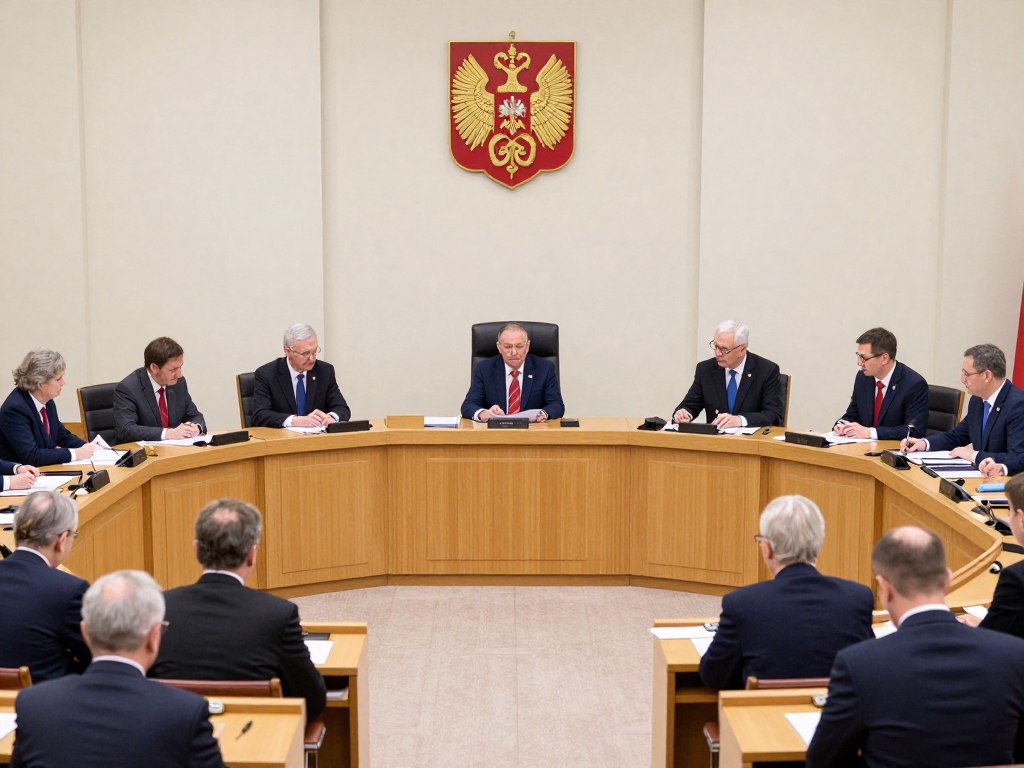 Posiedzenie rady gminy z radnymi i przewodniczącym