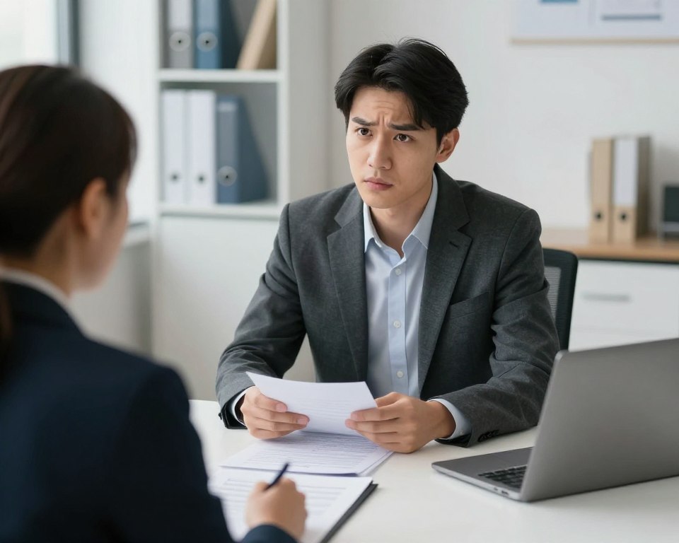 Pracodawca rozmawiający z pracownikiem o konsekwencjach odmowy świadczenia rehabilitacyjnego