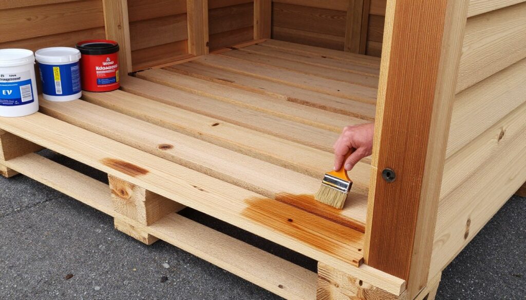 Proces impregnacji drewutni z palet