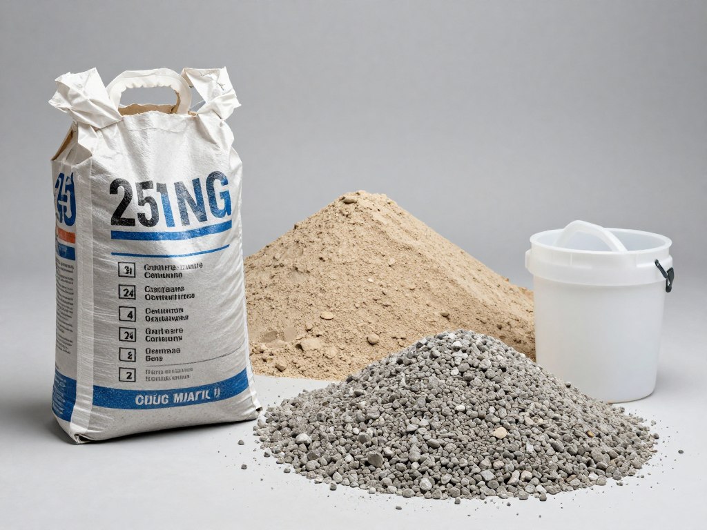 Proporcje składników betonu na worek cementu 25 kg - piasek, żwir i woda