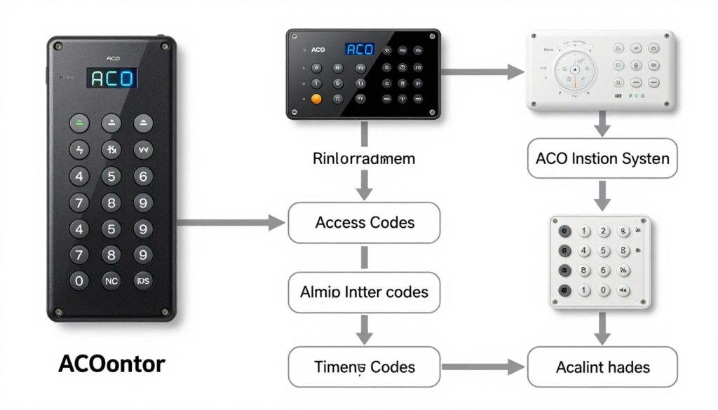Schemat procedury programowania kodów dostępu w domofonie ACO