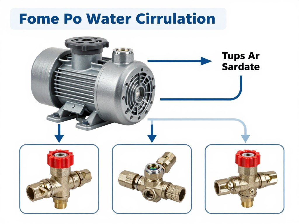 Schemat wymuszania obiegu wody w grzejniku z wykorzystaniem pompy cyrkulacyjnej