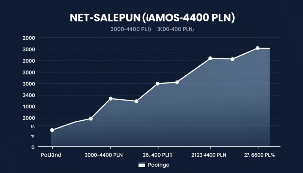 Wykres porównujący różne kwoty brutto przeliczone na netto dla osób do 26 roku życia