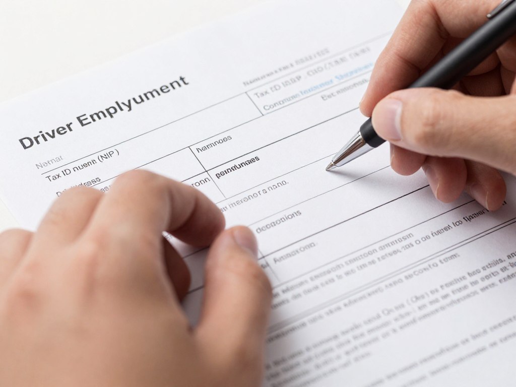 Wypełnianie danych identyfikacyjnych w oświadczeniu o zatrudnieniu kierowcy kto wypełnia