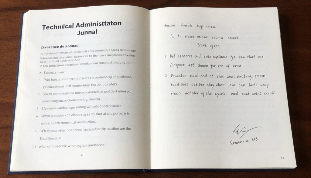 Wypełniony dziennik praktyk technik administracji z pozytywną oceną opiekuna