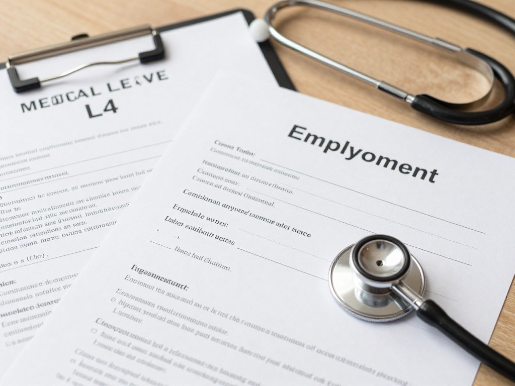 Zwolnienie lekarskie i dokument wypowiedzenia umowy o pracę
