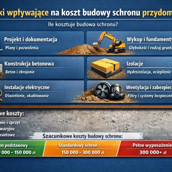 Ile kosztuje budowa schronu? Kompletny przegląd kosztów schronu przydomowego