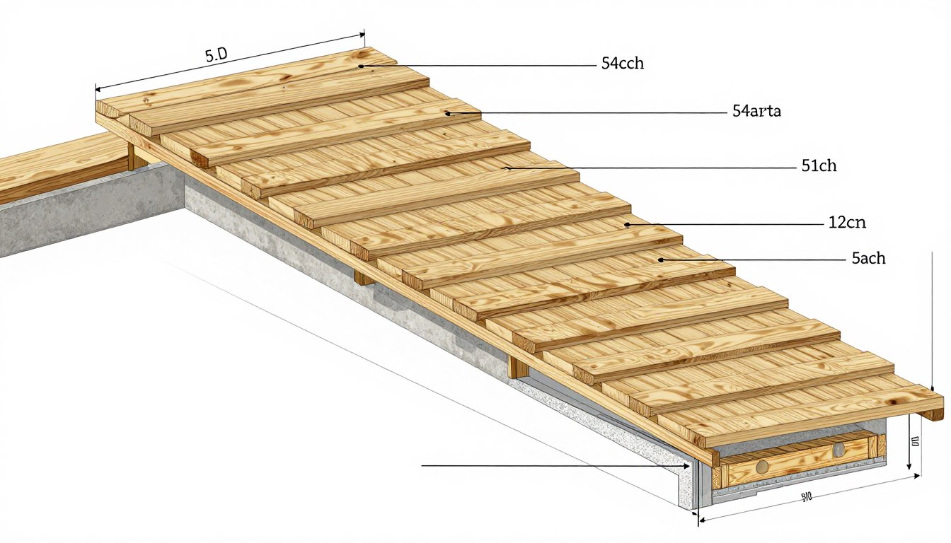 Dach bez murłaty - schemat konstrukcyjny pokazujący brak tradycyjnej belki murłatowej