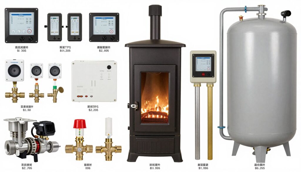 Dodatkowe elementy systemu grzewczego z piecem na pellet