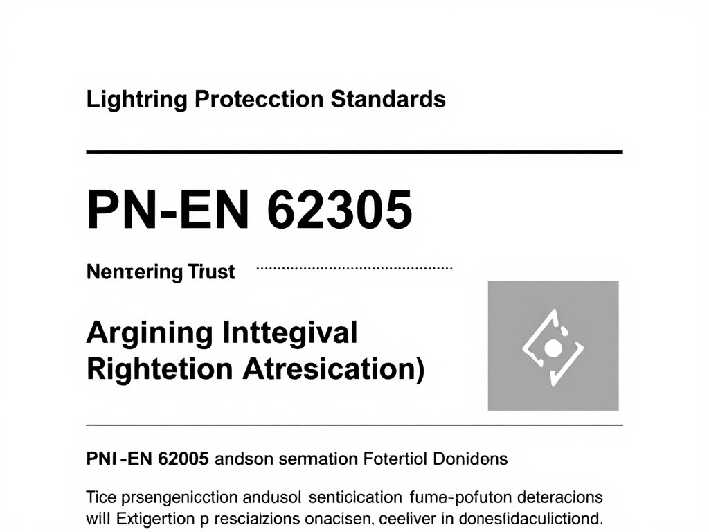 Dokument z normami dotyczącymi instalacji odgromowych PN-EN 62305