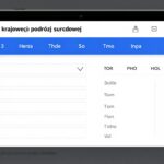 Kalkulator krajowej podróży służbowej - interfejs z polami do wprowadzania danych