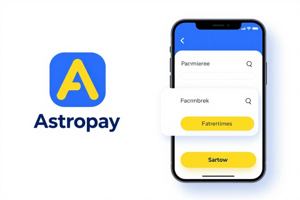 Logo Astropay i przykładowy interfejs płatności