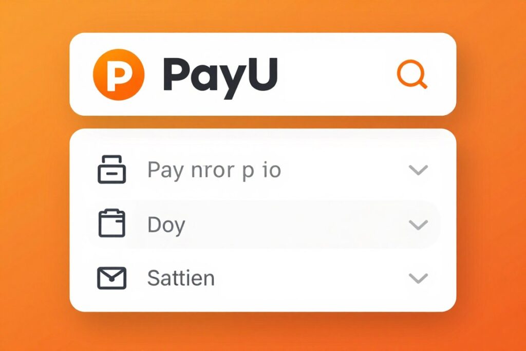 Logo PayU i przykładowy panel transakcyjny