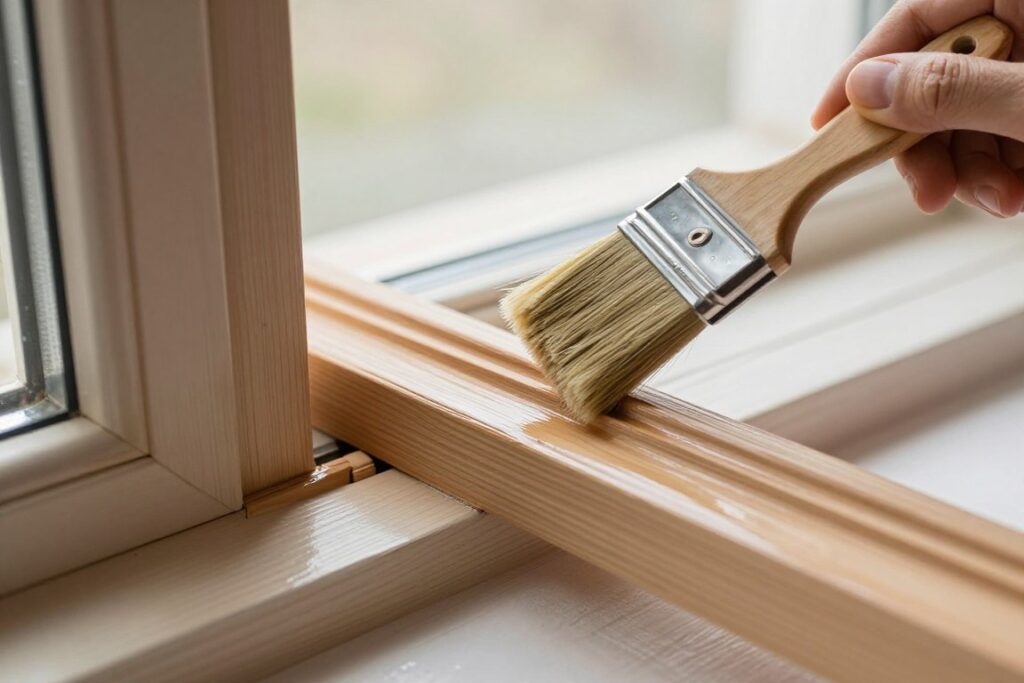 Malowanie i zabezpieczanie okna drewnianego