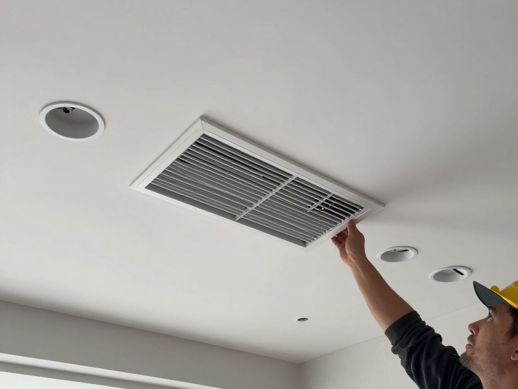 Montaż dodatkowych elementów w suficie podwieszanym kasetonowym - oświetlenie i wentylacja