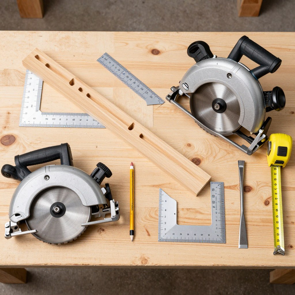 Narzędzia potrzebne do wykonania zaciosu na krokwi