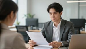 Osoba przygotowująca się mentalnie do negocjacji płacowych