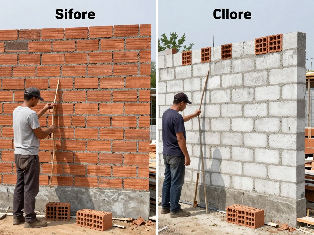 Porównanie murowania z cegieł i pustaków