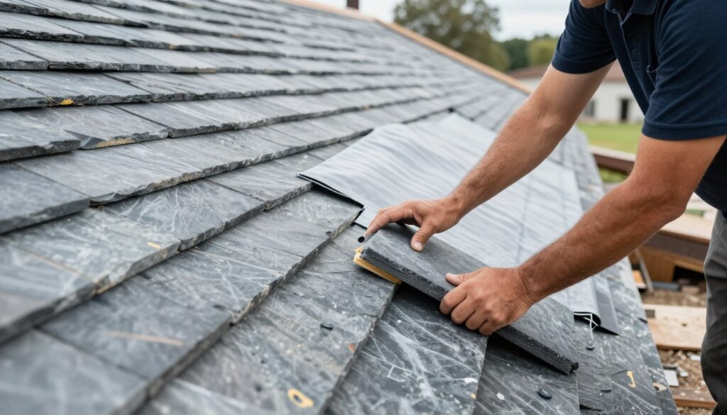 Proces montażu sztucznego łupka dachowego krok po kroku