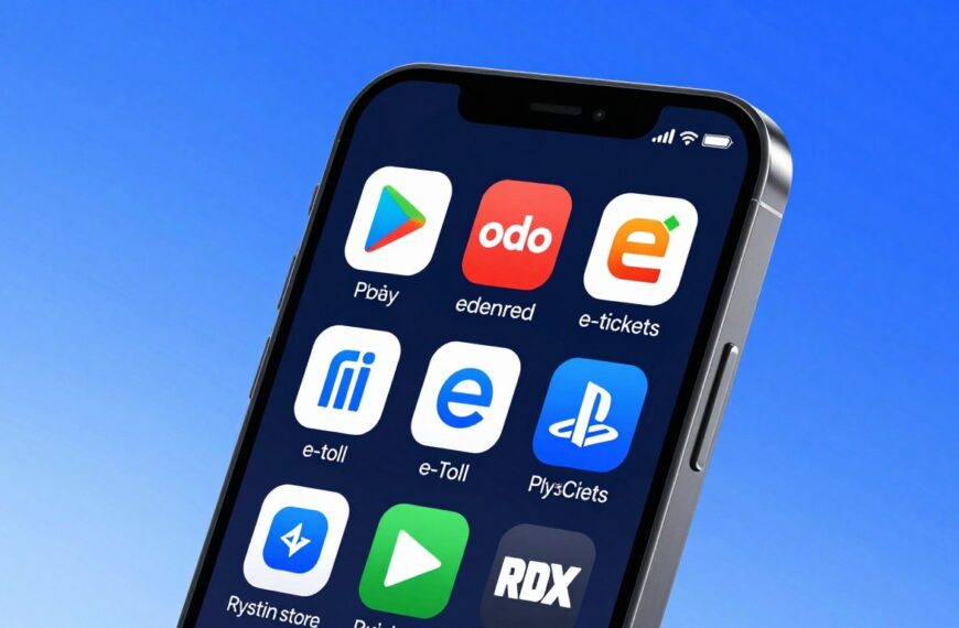 Różne inne usługi cyfrowe przedstawione na ekranie smartfona