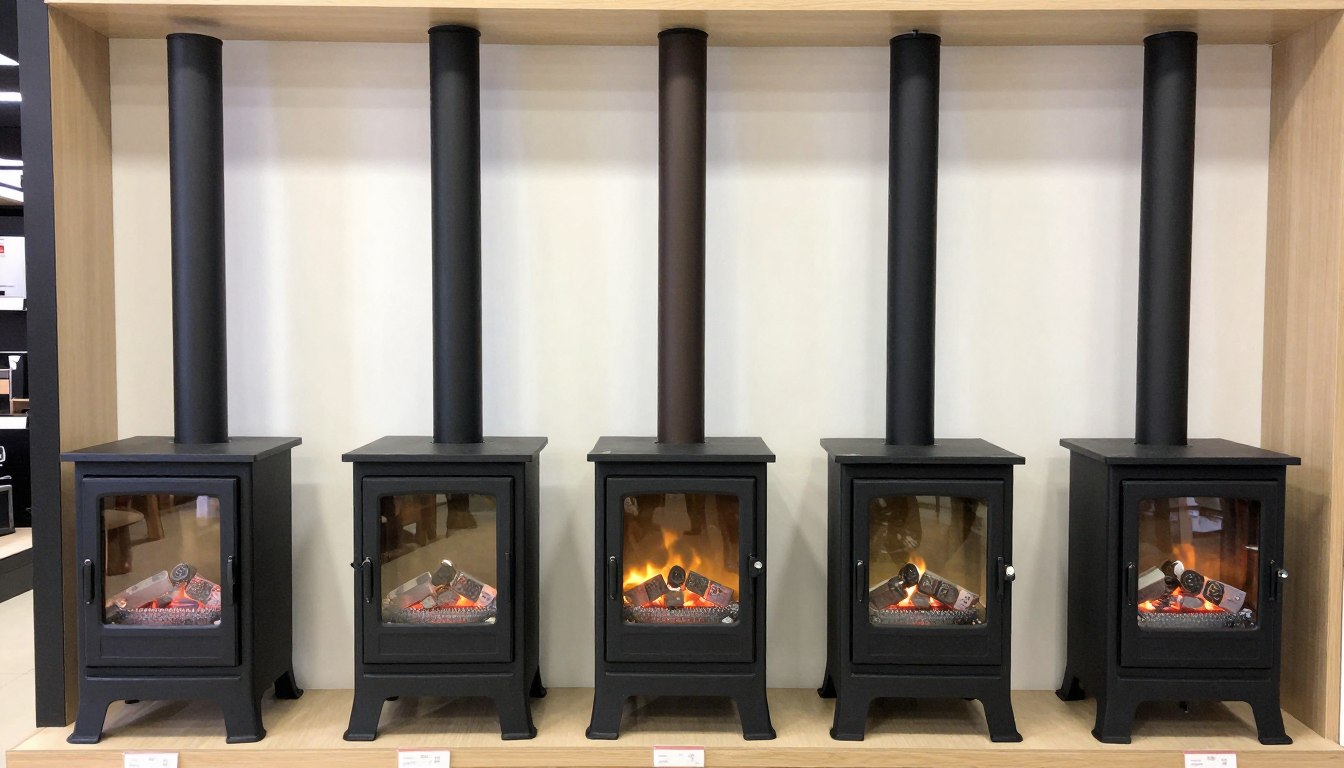 Różne modele pieców na pellet o różnej mocy i funkcjonalności