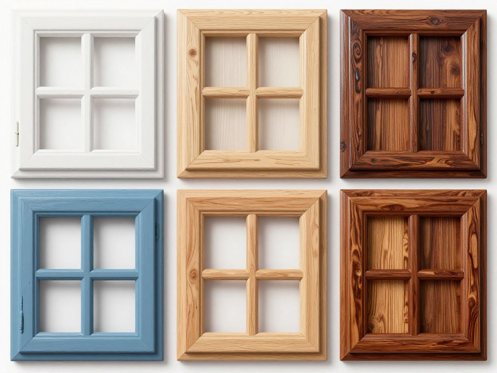 Różne rodzaje wykończenia okien drewnianych