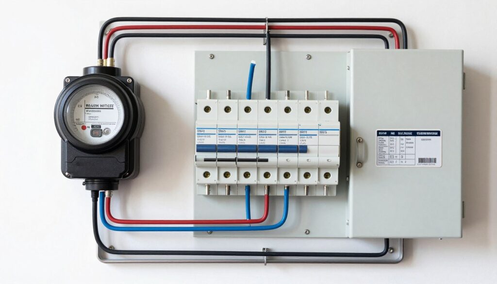 Schemat podłączenia podlicznika prądu - prawo Ohma kalkulator