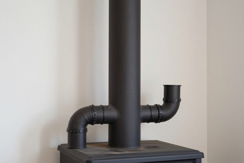 System odprowadzania spalin dla pieca na pellet