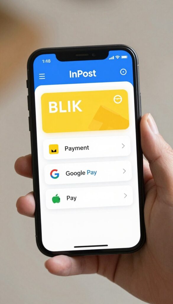 Aplikacja InPost Mobile z opcjami płatności BLIK i kartą