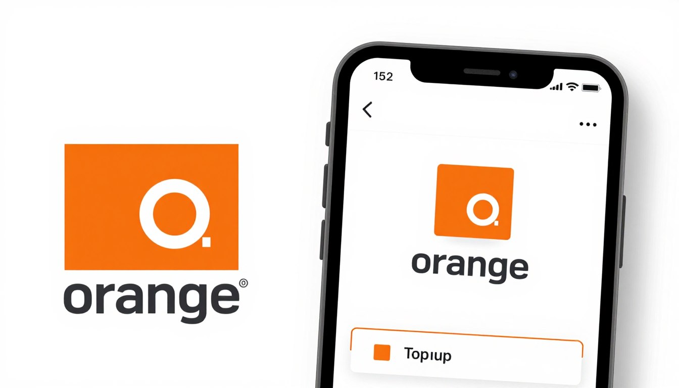 Doładowanie telefonu w sieci Orange - logo i interfejs aplikacji