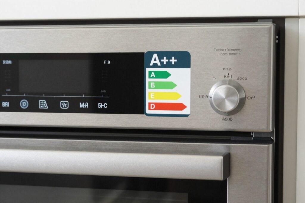 Etykieta energetyczna piekarnika elektrycznego z widoczną klasą energetyczną A++