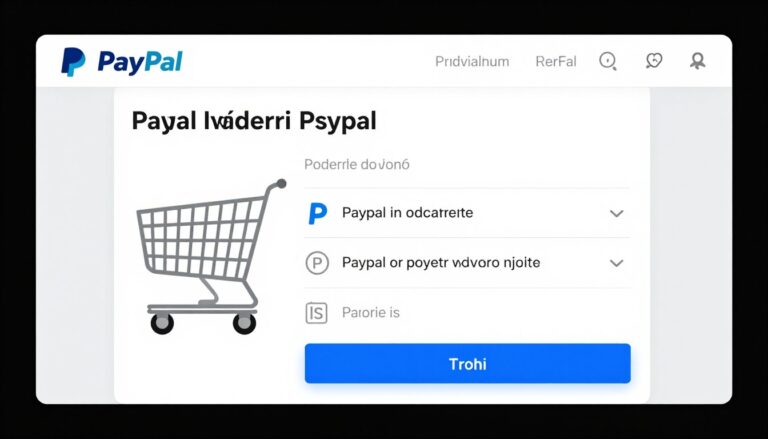 Interfejs PayPal pokazujący jak płacić PayPalem podczas zakupów online