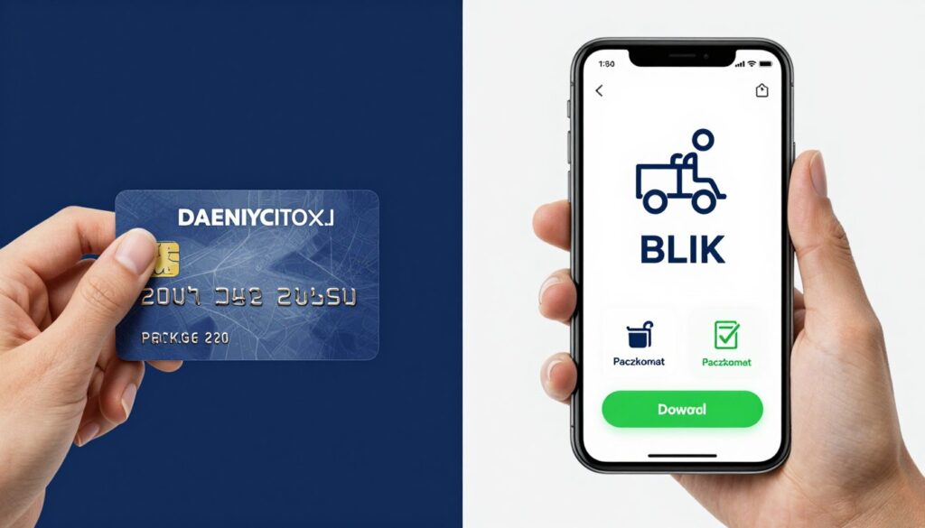 Porównanie płatności kartą i BLIK przy odbiorze przesyłek