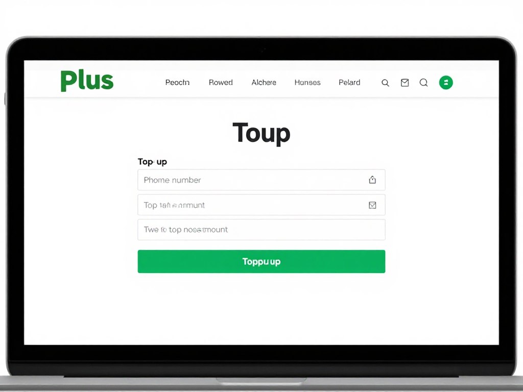Proces doładowania telefonu Plus przez internet - zrzut ekranu