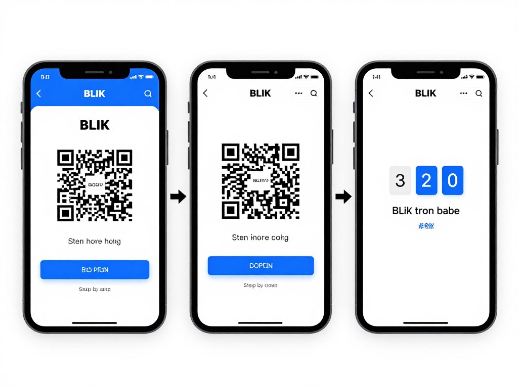Proces generowania kodu BLIK w aplikacji bankowej
