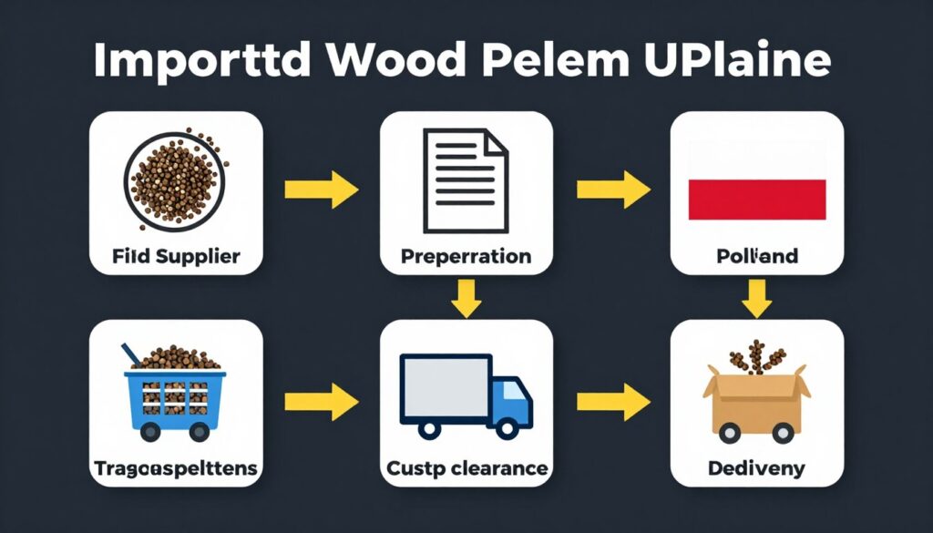 Proces importu pelletu z Ukrainy - schemat krok po kroku